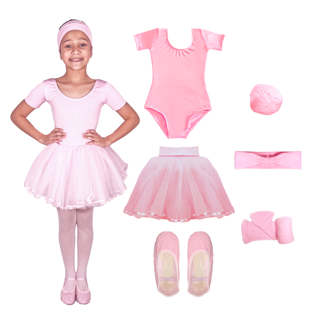 Kit Ballet Com Saia Tule 4 camadas 6 Itens | Shopee Brasil
