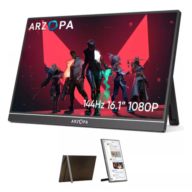 Monitor Portátil Gamer Arzopa Z1fc 16,1'' 144hz Ultrafino 1080p Fhd Ips ...