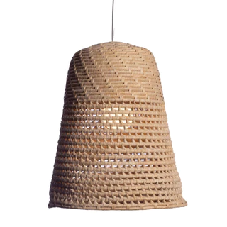 Lustre Boho Pendente Luminária Teto Em Palha Sala, Varanda 31X23