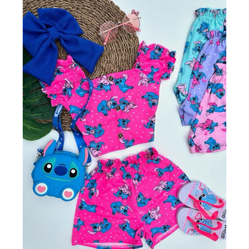 Conjunto Infantil Stitch 2 ao 8! | Shopee Brasil