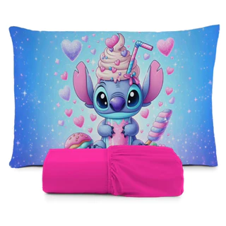 JOGO DE LENÇOL SOLTEIRO 2 PEÇAS, LENÇOL/ELAST, CAPA DE TRAVESSEIRO,JOGO MINECRAFT, STICH, LABUBU em Oferta na Shopee