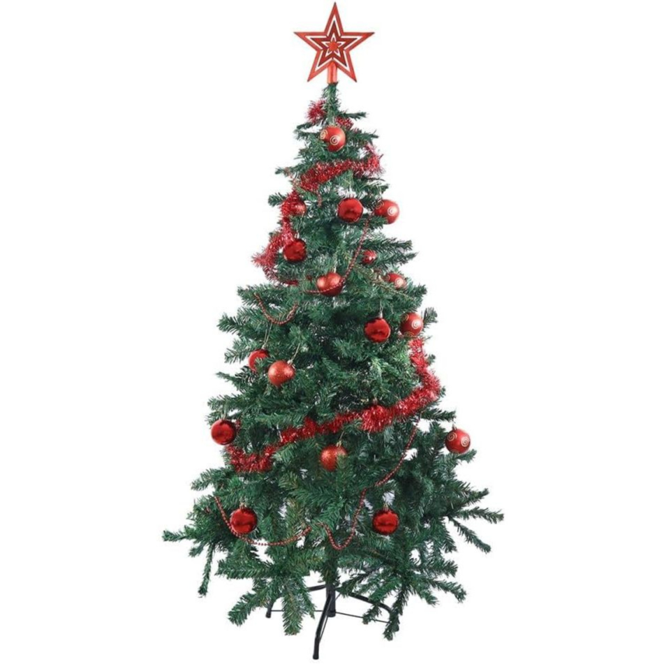 Árvore De Natal 1,50 Altura Pinheiro 380 Galhos Base de Ferro Luxo Tradicional Galhos Ajustável