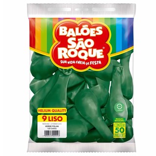 Balão Bexiga Nº 9 Polegadas Verde Folha - 50 Unidades - Infantil - Guirlanda - Decoração