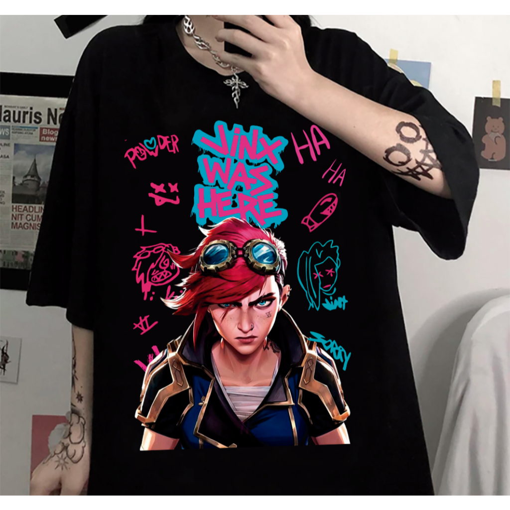 Camiseta Violet Vi Jinx was here Arcane League of Legends - LOL