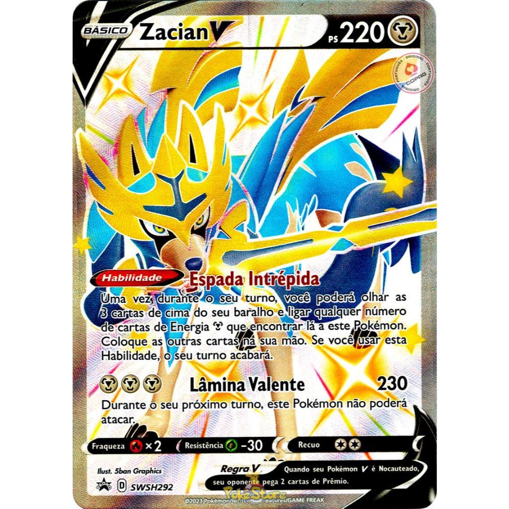 Carta Pokemon Zacian V Português 016/025 Card Original Copag