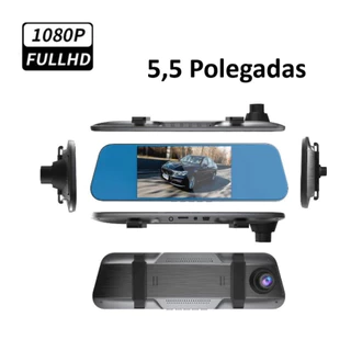 Camera Retrovisor Com Gravação Com 2 Câmeras Ré E Frontal – Gravadora Dvr FI1177
