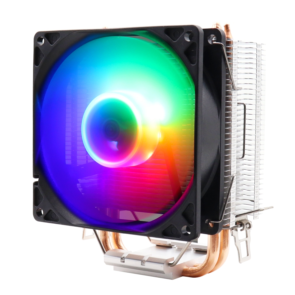 Wovibo 2 heat pipes CPU Cooler Cooling Fan 90mm Heatsink Radiator for ...