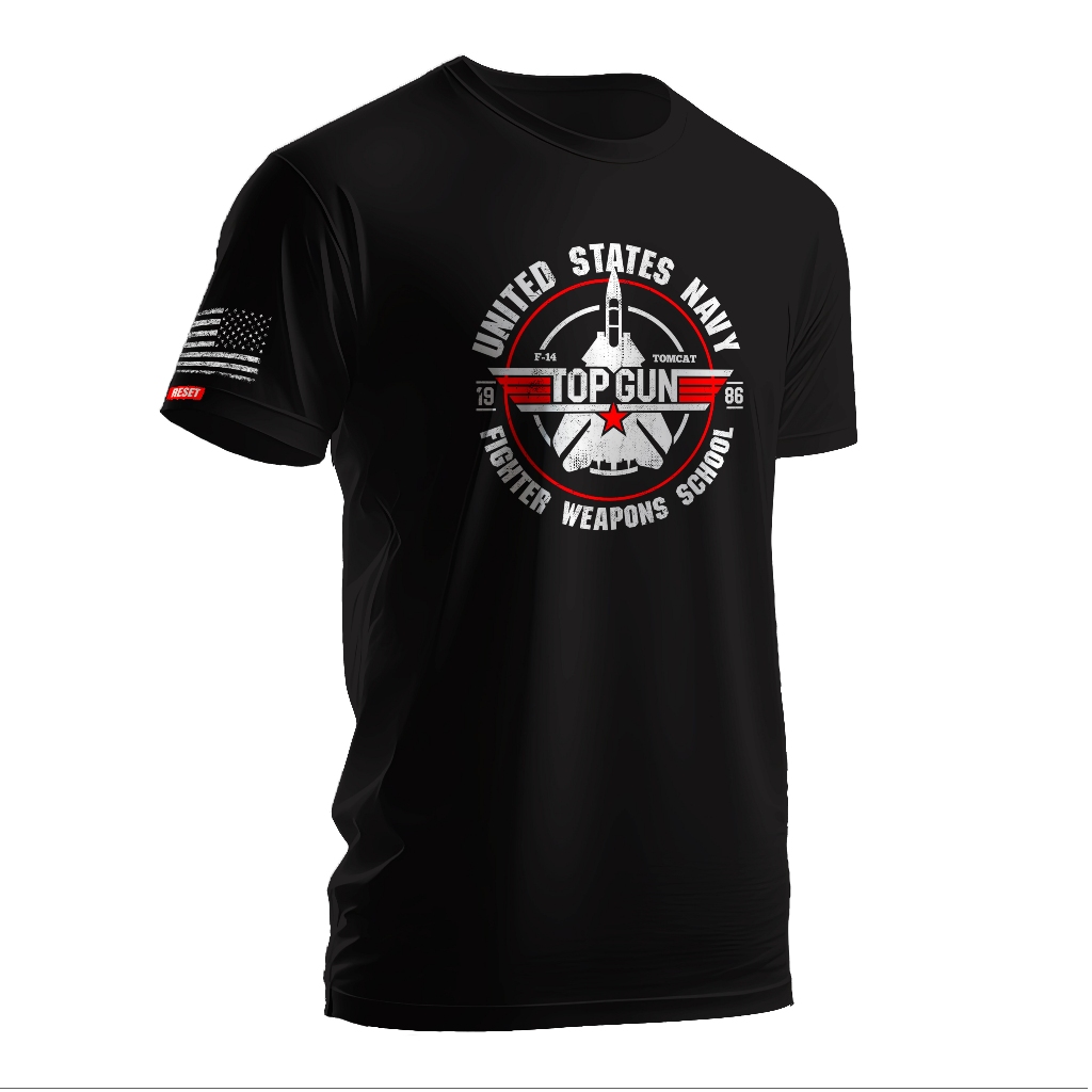 Camiseta Reset Masculino TOP GUN 100% Algodão Premium