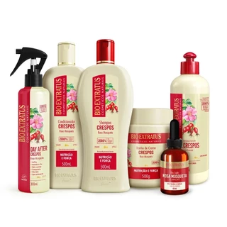 Kit Bio Extratus Cabelos Crespos (500ml/g) Linha Completa