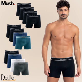 Kit 4 Cuecas Boxer Microfibra Mash Sem Costura Box Masculina Confortavel Original em Oferta na Shopee