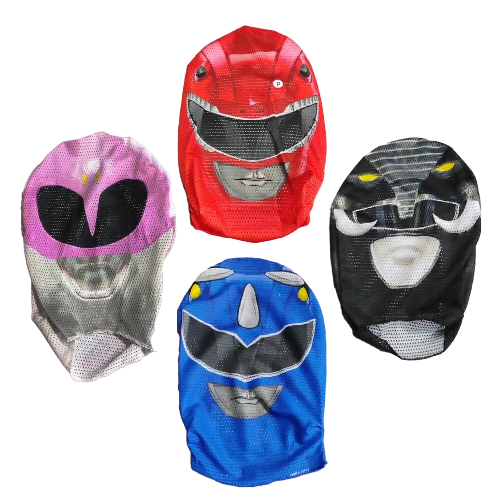 kit 4 Mascara Power Ranger - Rosa Vermelho preto e Azul | Shopee Brasil