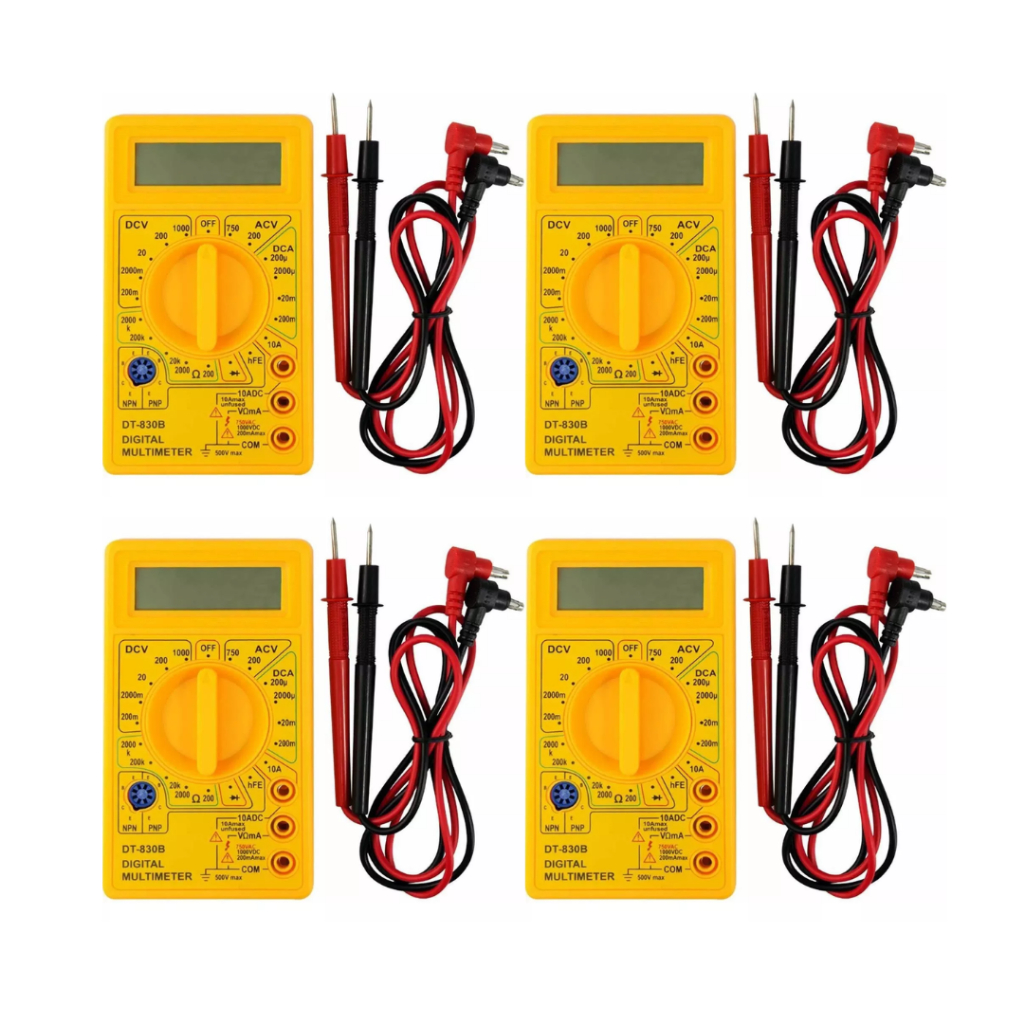 04 Multimetro Simples 830 Série Amarelo Sem Bateria | Shopee Brasil