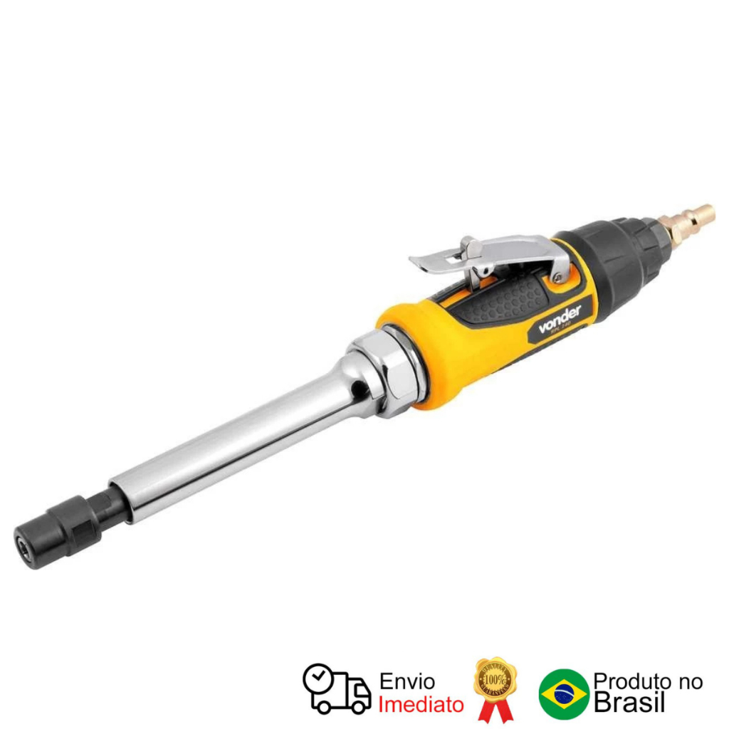 Retífica Pneumática Longa Reta 1/4'' 6,35mm Rpl140 Vonder | Shopee Brasil