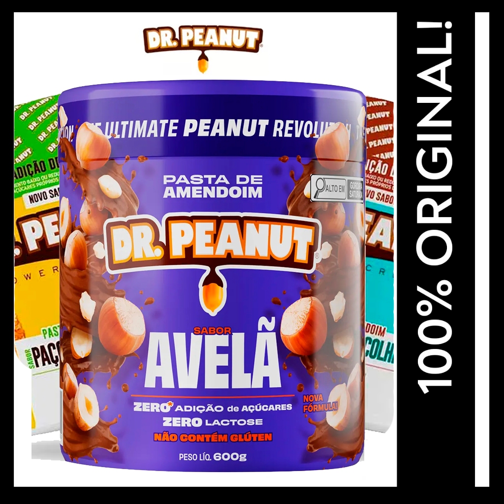 Pasta de Amendoim Dr Peanut com Whey Protein 600g 250g