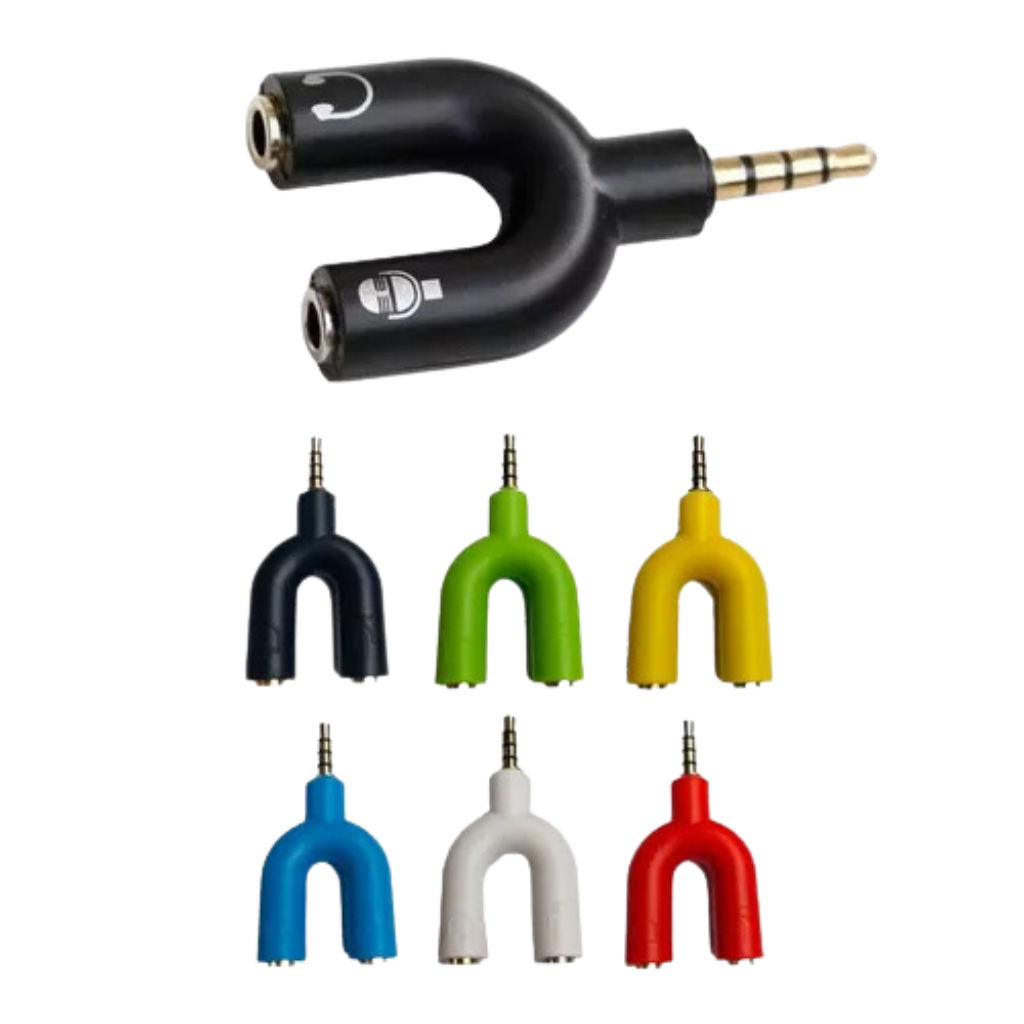 Kit Com 2 Adaptadores p3 Para p2 Splitter Divisor de Áudio | Shopee Brasil