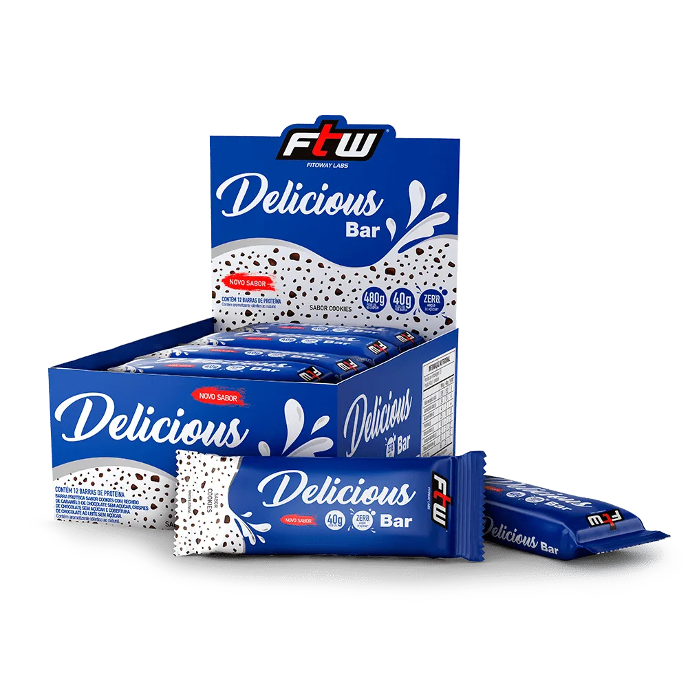 Delicious Bar Display com Caixa 12un - 480g - FTW | Shopee Brasil