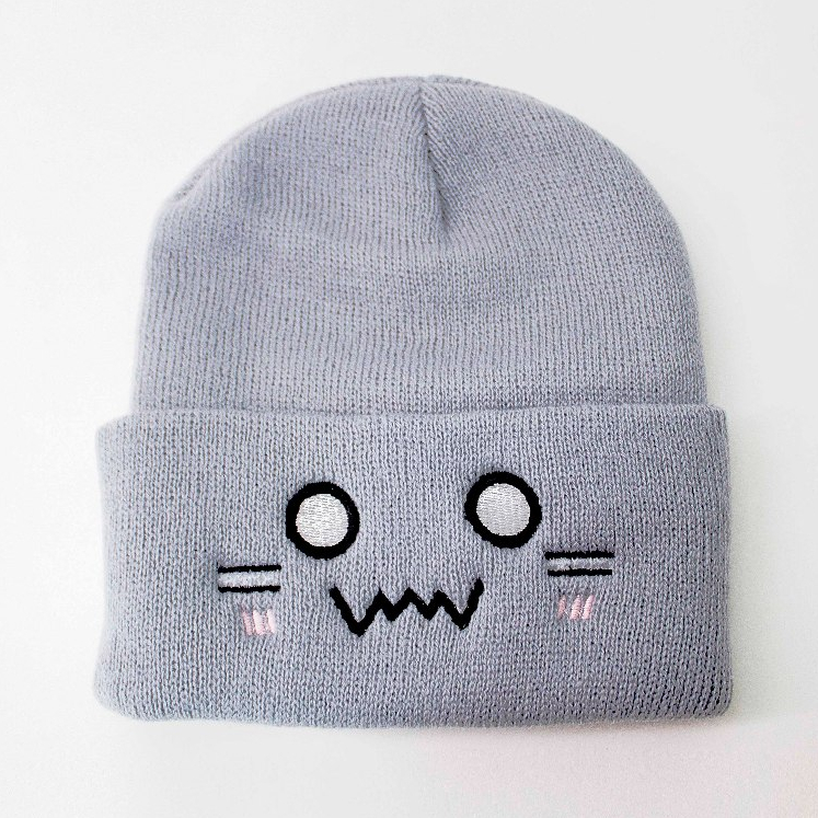 Gorro Toucar Inverno Com Barra Dobrada em Bordado Kawaii Alphonse Anime Full Metal
