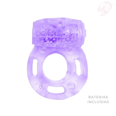 Anel peniano com vibrador e massageador