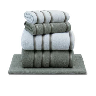 Jogo/Kit 5 Peças Classic Appel 2 Toalhas de Banho + 2 Toalhas de Rosto + 1 Piso 100% Algodão 390g/m²