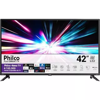 Smart TV 42” Philco PTV42G6FR2CPF Roku TV LED Dolby Áudio em Oferta na Shopee