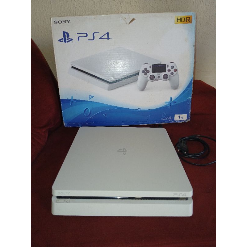 Ps4 Slim Branco Glacier White 1TB Playstation