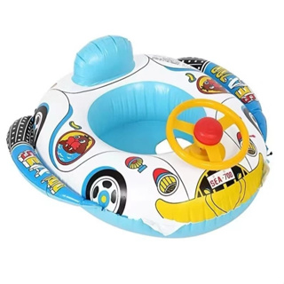 Boia Bote Infantil Infl Vel Carro Com Volante Buzina Piscina Rio Lagoa Mar Shopee Brasil