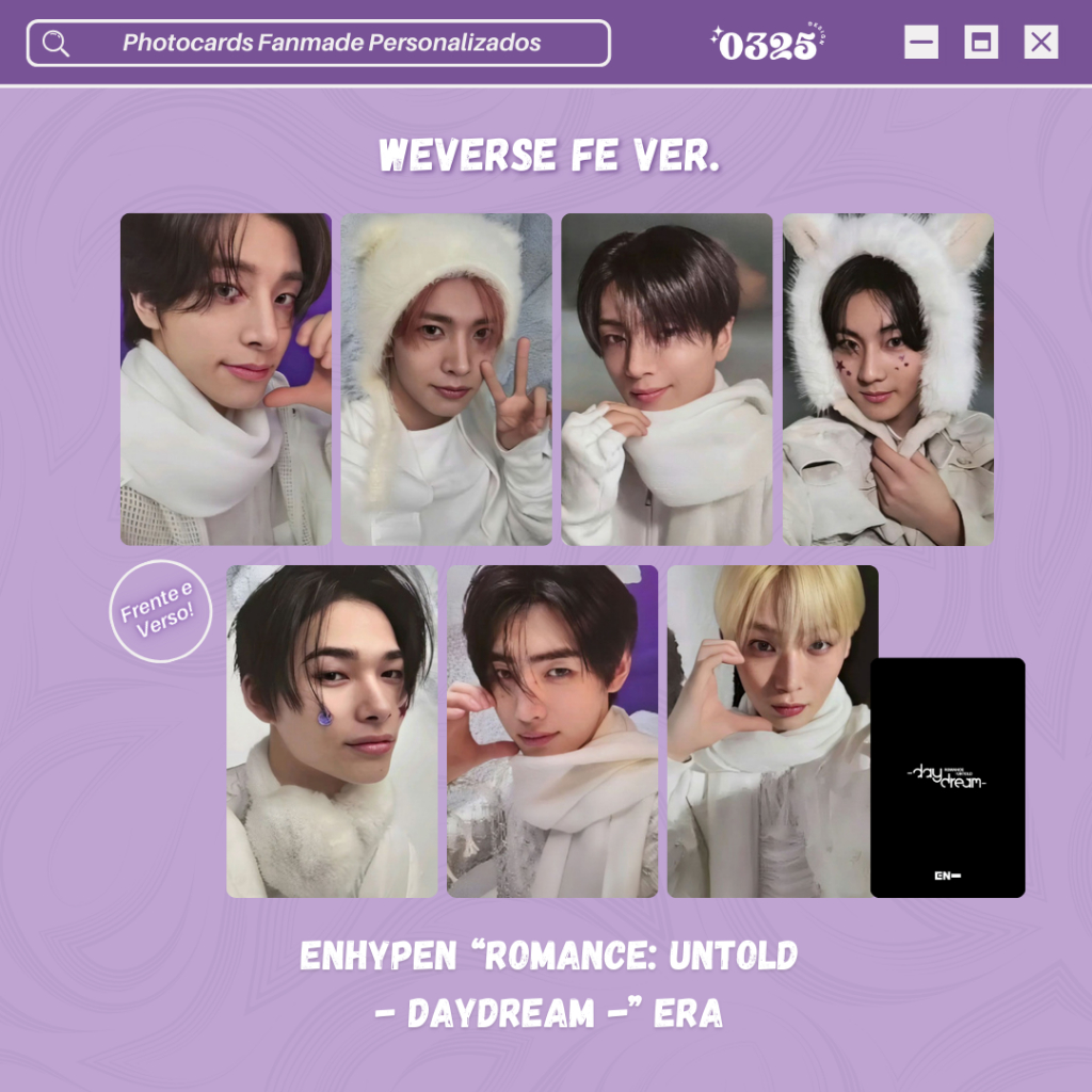 Photocard Fanmade ENHYPEN 'ROMANCE UNTOLD: DAYDREAM' era