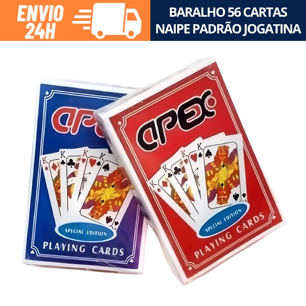 Baralho 56 Cartas Para Jogatina Naipe Padrão Tradicional Baralho