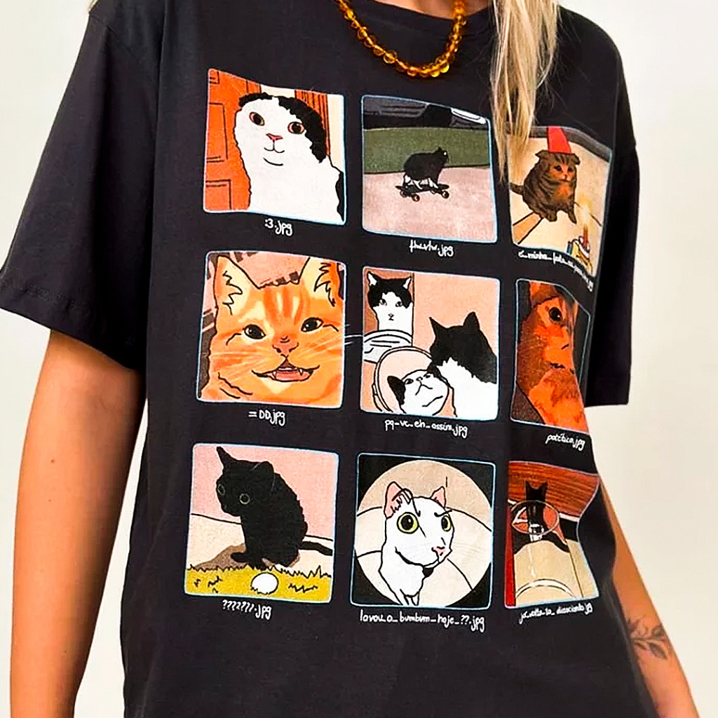 Camiseta Mujer Divertida Camiseta Divertida De Meme De Gato