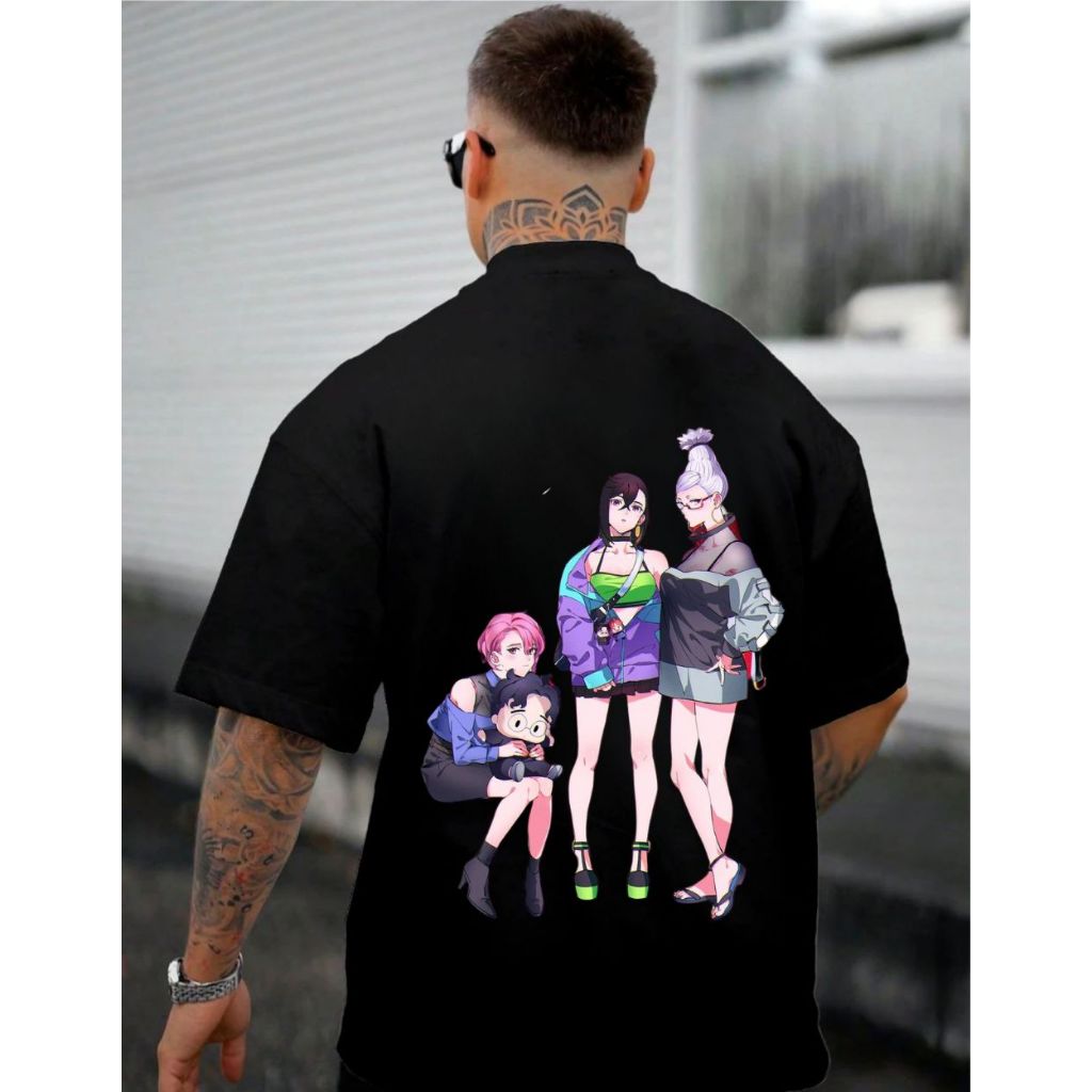 Camisa Dandadan Camiseta Oversize Anime Moda Verão 100% Algodão