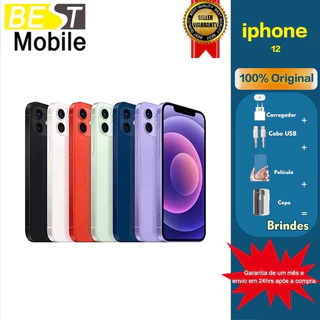 iPhone 12 64GB ou 128GB Vitrine Carregador Garantia e Nota Fiscal em Oferta na Shopee