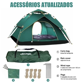 JOYFOX Barraca Camping De 4 Pessoas A Prova D'agua Dois Andares cabana de acampamento