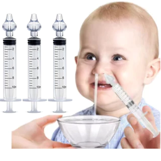 Kit 03 Seringas com bico de silicone 10 ML para Limpeza Lavagem e cuidados Nasal do Bebê em Oferta na Shopee