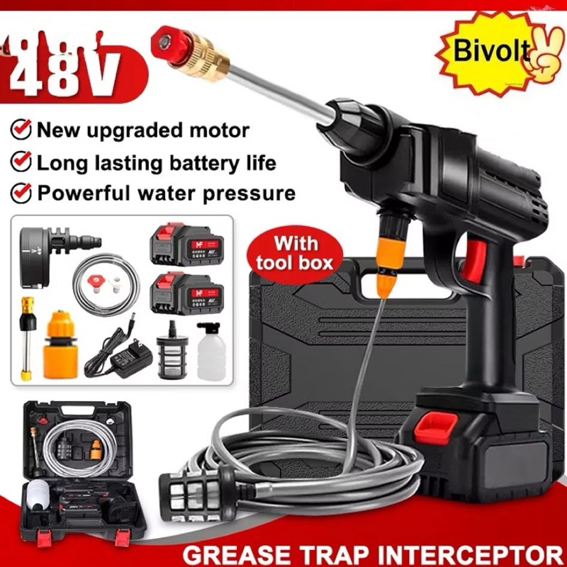 Lavadora De Alta Pressao Recarregavel Para Carros E Jardins Linha Premium