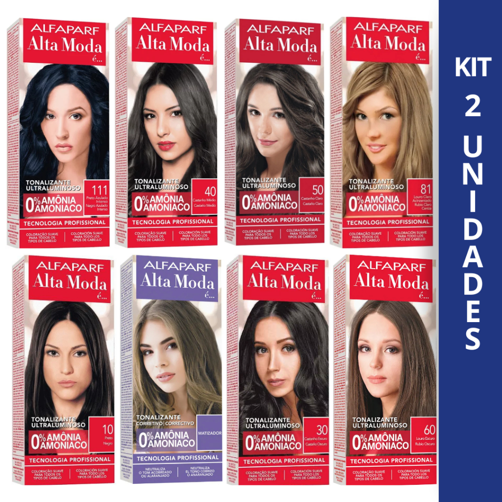 KIT 2 ALFAPARF ALTA MODA TONALIZANTES - CORES DISPONIVEIS | Shopee Brasil