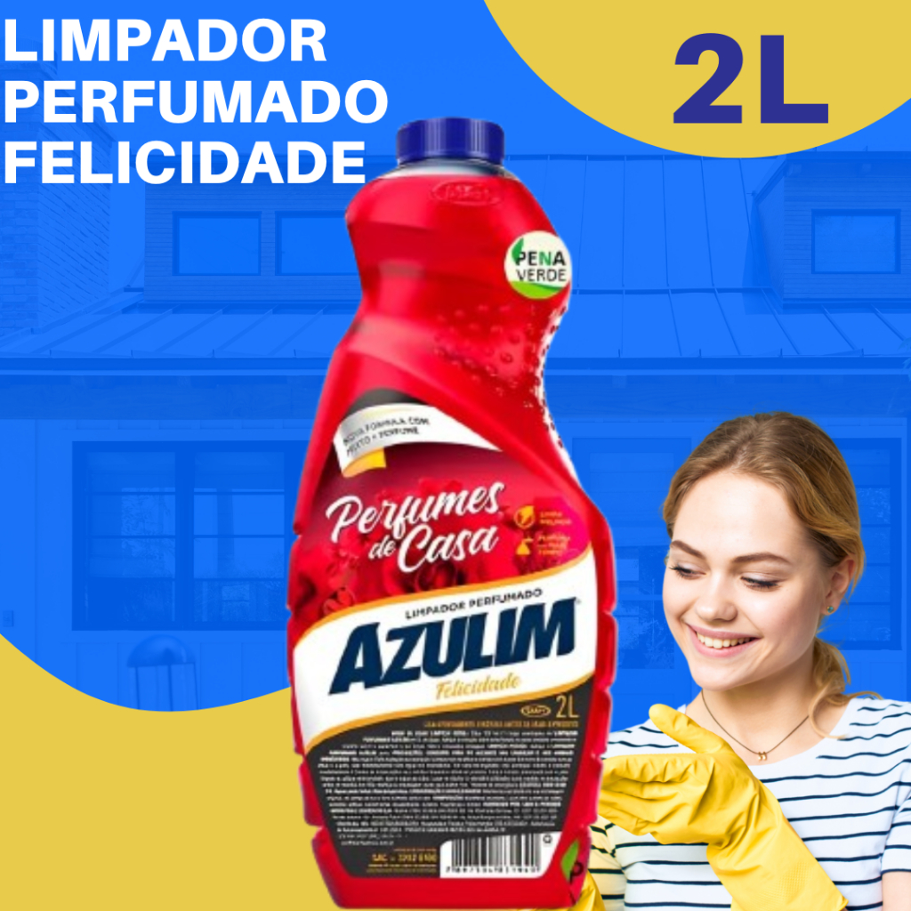 LIMPADORES PERFUMADOS AZULIM DE 2L | Shopee Brasil
