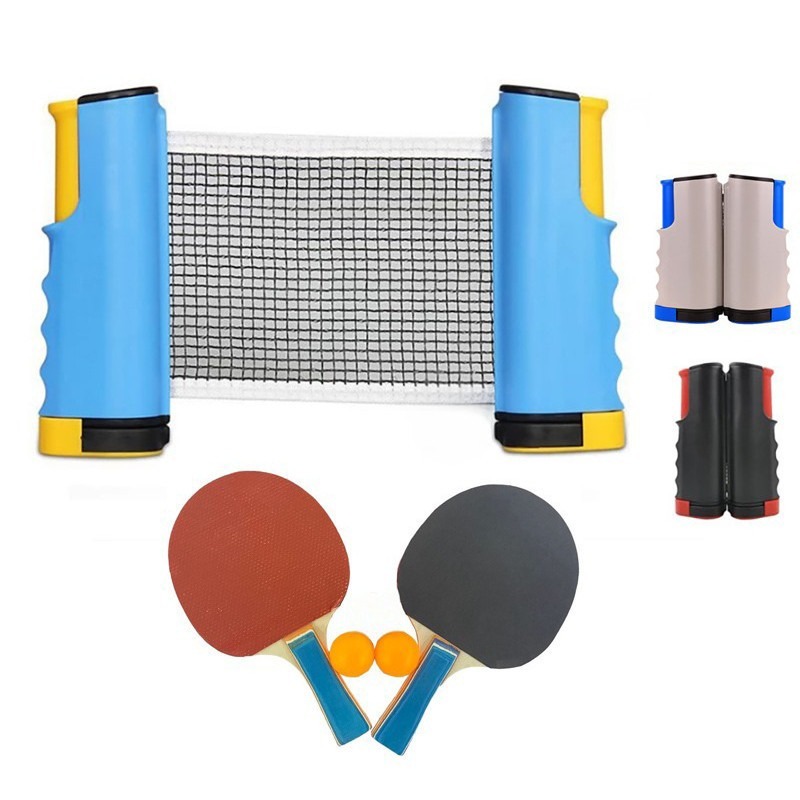 Kit Tênis De Mesa Ping Pong 1 Rede Retrátil 3 Bolinhas 2 Raquetes