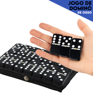 Domino De Osso Preto Profissional - Pedras Grandes - Mazzal em Oferta na Shopee