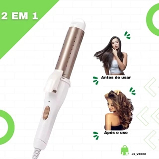 Modelador De Cachos E Chapinha 2 Em 1 Mini Alisador Profissional Bivolt