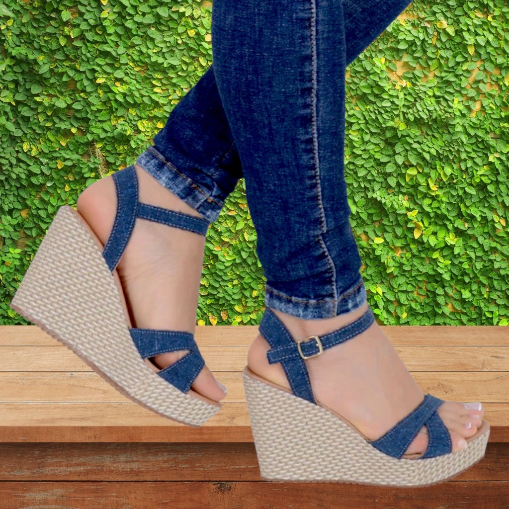 Anabela Sandália Feminina Tamanco Plataforma Sandalia Salto Alto Anti  Derrapante Conforto Qualidade Para Seu Dia A Dia