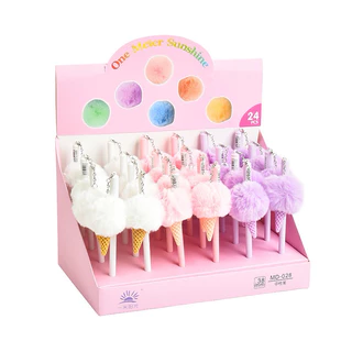kit 3 peças caneta de gel POMPOM sorvete
