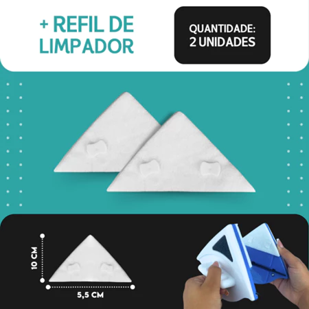 Limpa Vidro Magnético - imã de dupla face super resistente