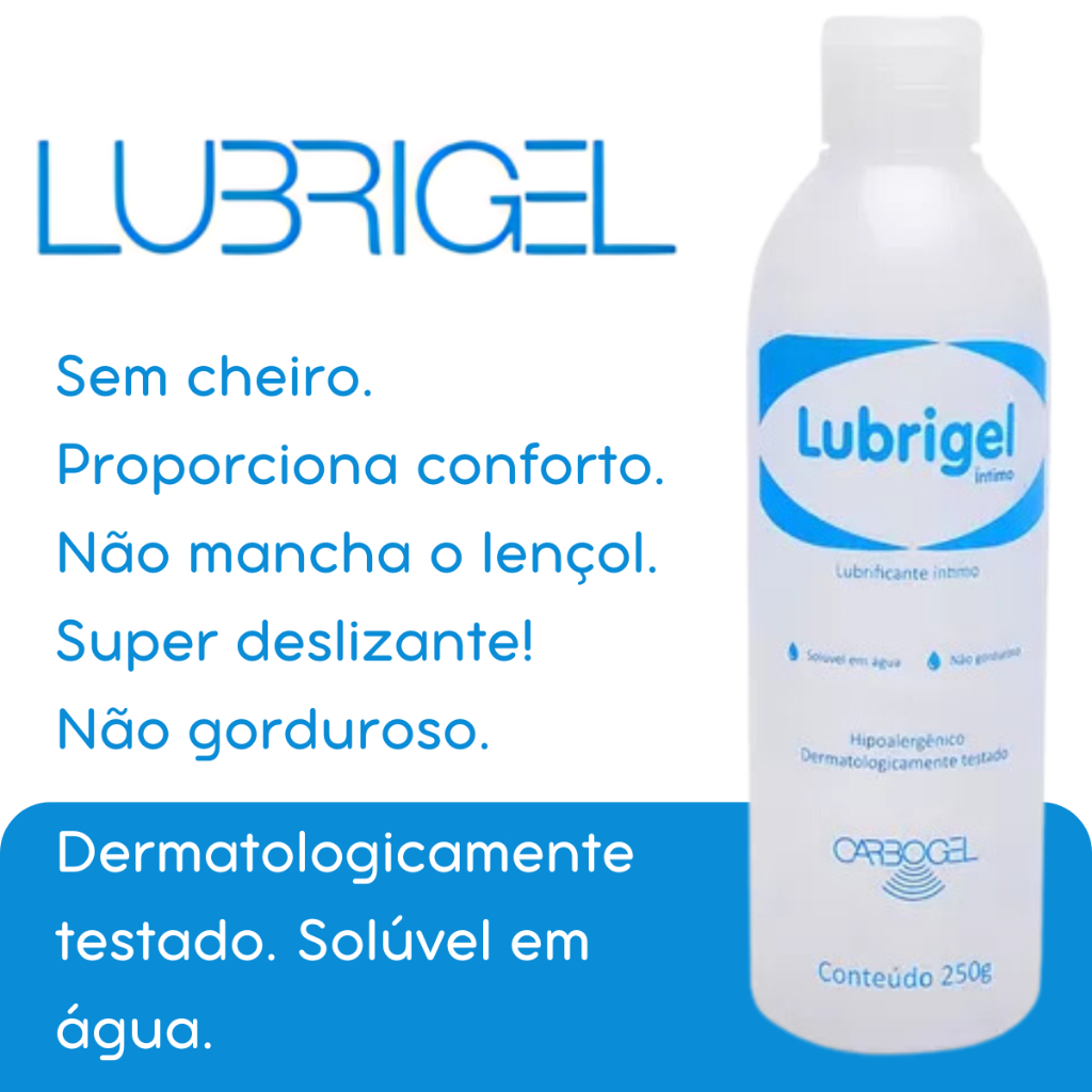 Gel Lubrificante Íntimo á Base de Água Lubrigel 250g Carbogel Ky Feminino Masculino Unissex