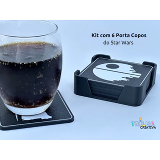Kit com 6 Porta-Copos Star Wars - Design Exclusivo | Trilha Criativa