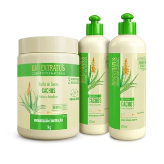 Kit Para Cachos Bio Extratus (1l/kg) Banho De Creme/Gelatina
