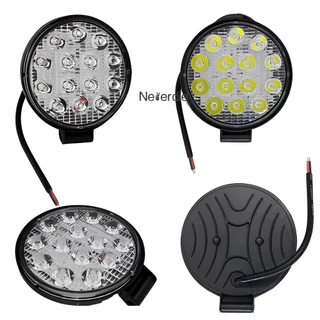Farol Milha 14 Leds 42w 12v/24v Redondo Off-road 6000-6500k em Oferta na Shopee