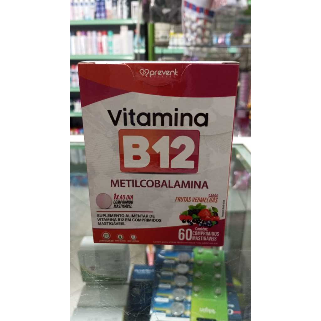 B12 metilcobalamina c/60 comprimidos mastigavel frutas vermelhas ...