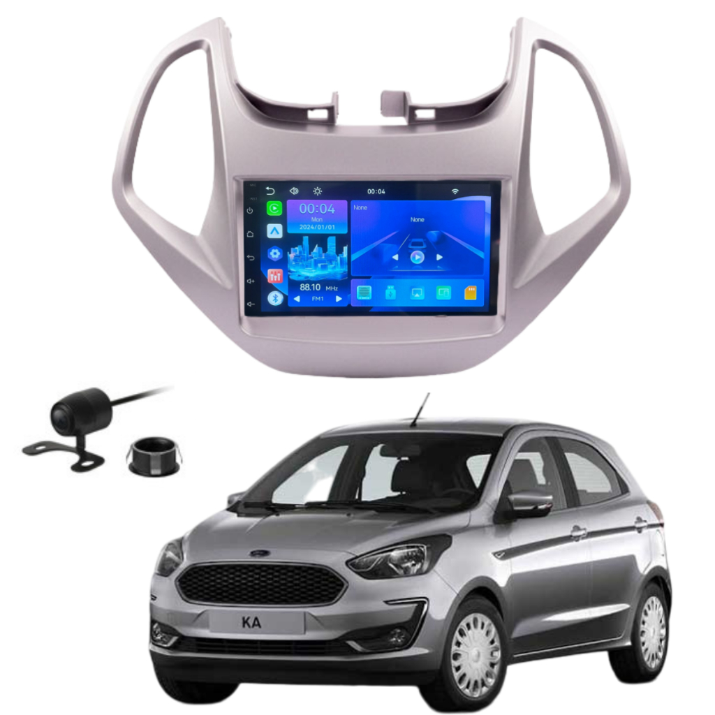 Central Mp5 Ford Ka Android Auto Carplay Sem Fio Moldura Camera De Ré ...