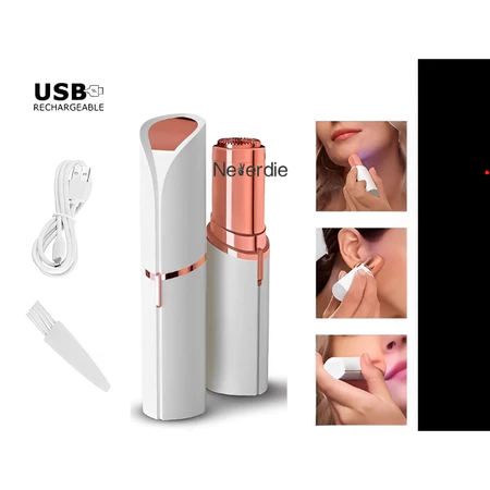 Depilador Batom Portátil Facial Buço Rosto Aparador Pelos USB