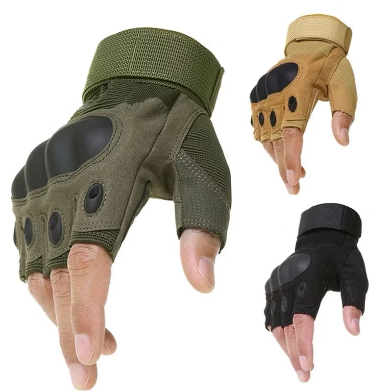 Luvas Táticas Para Exterior Esportivas Airsoft Tipo Meio Dedo De Combate Militares Caça